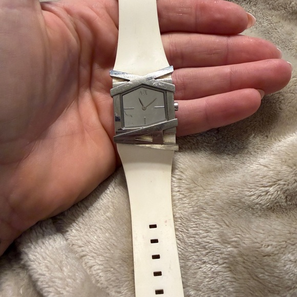 Armani Exchange Other - Armani Exchange Silver and White Wearable Watch